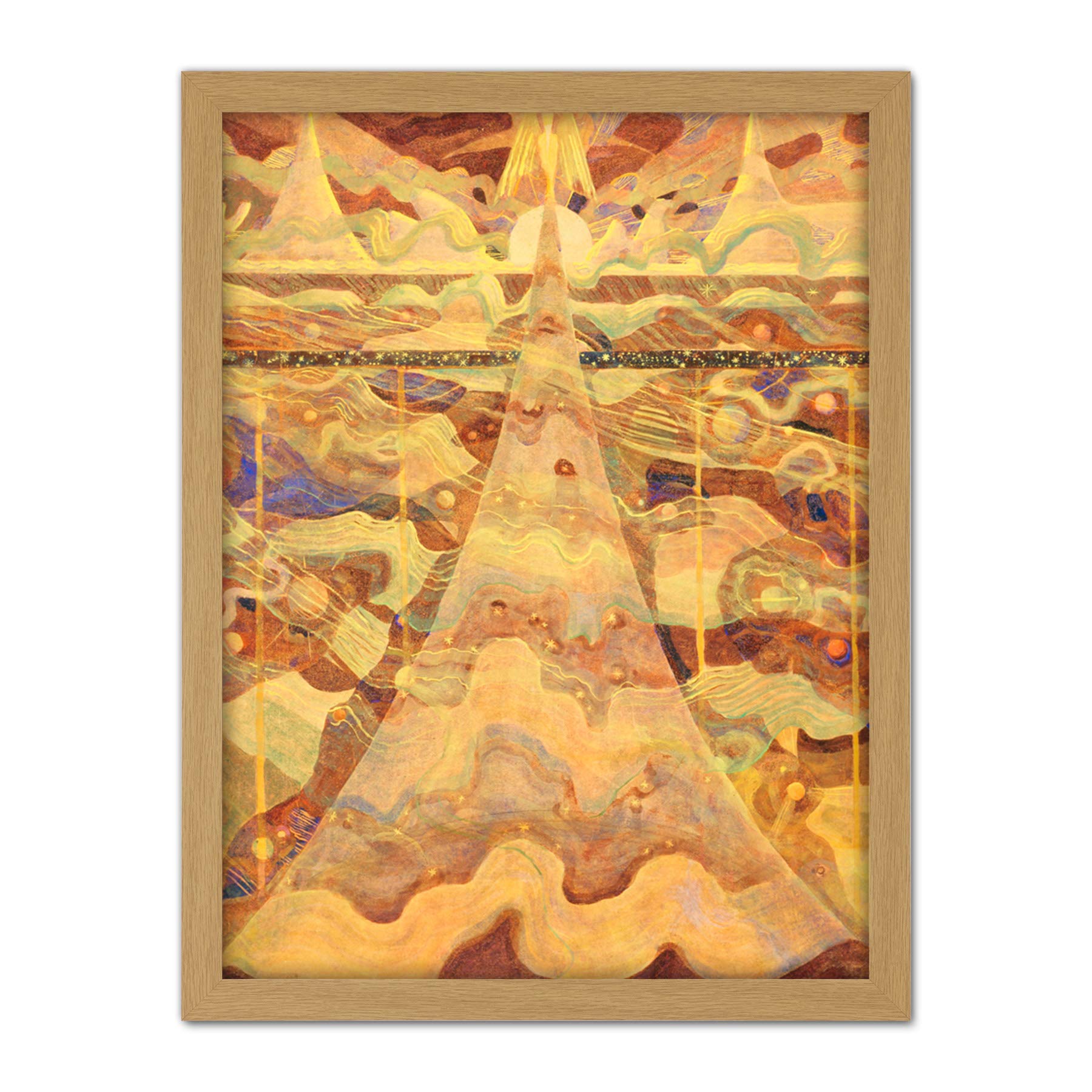 Ciurlionis Sonata Stars Abstract Painting Large Framed Art Print Poster Wall Decor 18x24 in