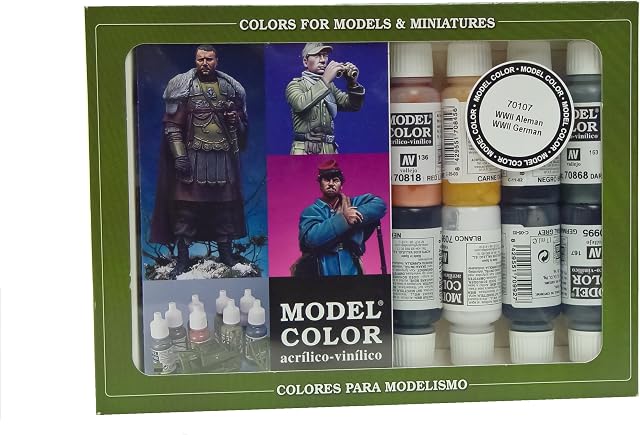 Vallejo Model Color WWII German Acrylic Paint Set - Assorted Colours (Pack of 16)