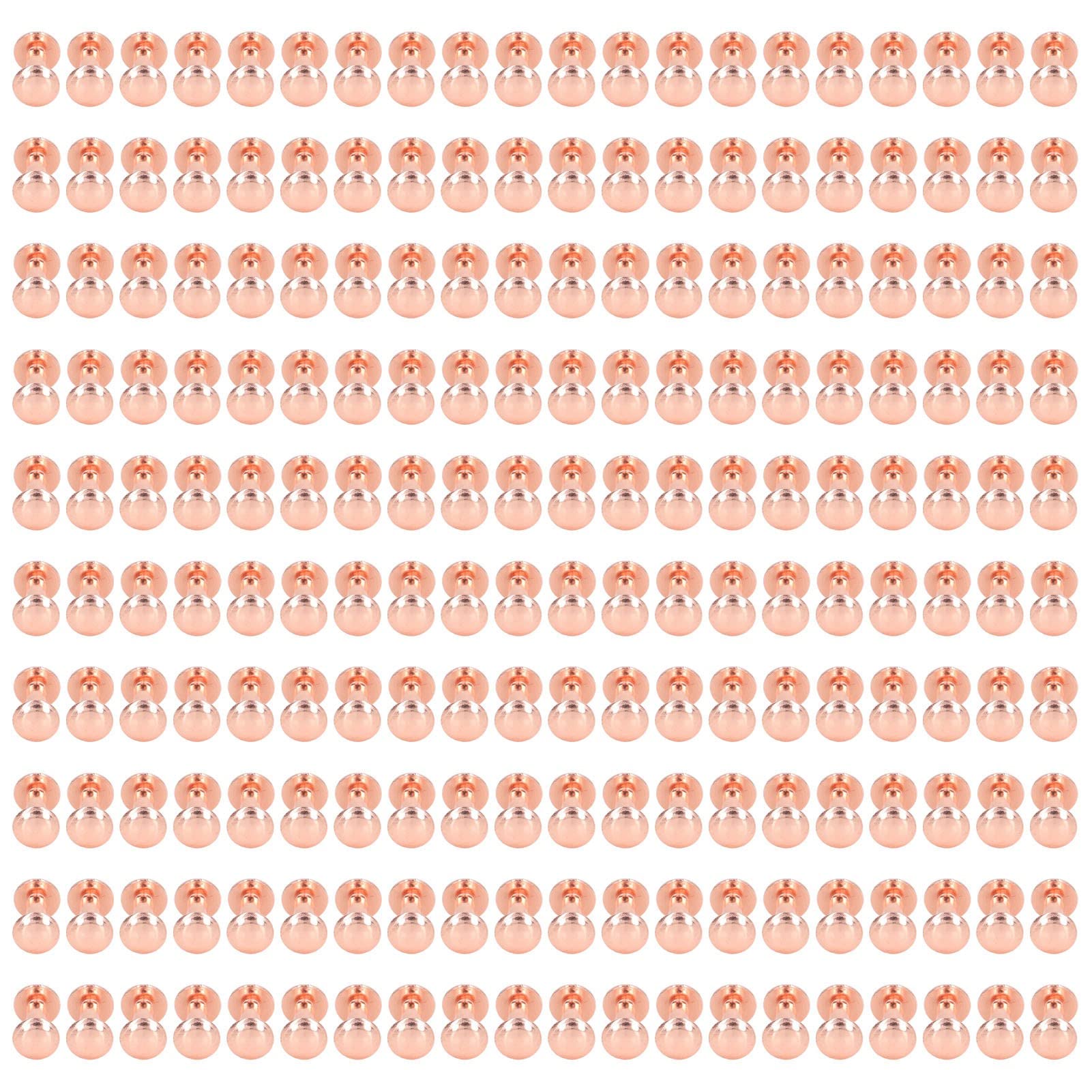 Respicefinem 200 Sets Book Binding Screw Environmental Brass Metal Chicago Binding Screws DIY Leather Rivet Screws 10x15mm Gold Ideal for Book Binding and Leather DIY Projects (Gold)