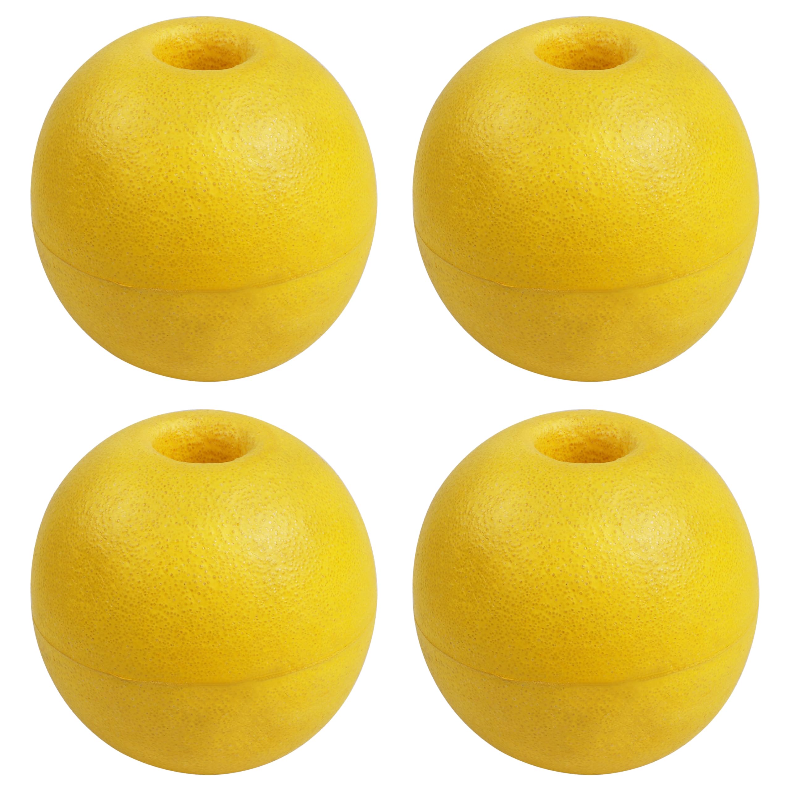 SHADDOCK Rope Floats Marine Buoy Float, 4pcs Fishing Marker Buoy EVA Yellow Boat Accessory Kayak Canoe Drift Anchor Floating Ball for Tow Rope Throw Line Dock Marine Accessories(HY-7, YELLOW)