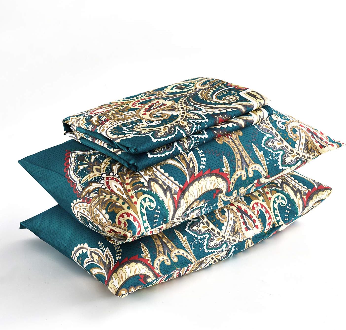 Amazing 🔥 YuHeGuoJi Duvet Cover Set 100% Egyptian Cotton Teal King Size Boho Paisley Bedding 3 Pieces Set 1 Retro Damask Print Duvet Cover with Zipper 2 Pillowcases Hotel Quality Soft Silky Breathable Durable Up To 60% OFF YuHeGuoJi Duvet Cover Set 100% Egyptian Cotton Teal King Size Boho Paisley Bedding 3 Pieces Set 1 Retro Damask Print Duvet Cover with Zipper 2 Pillowcases Hotel Quality Soft Silky Breathable Durable