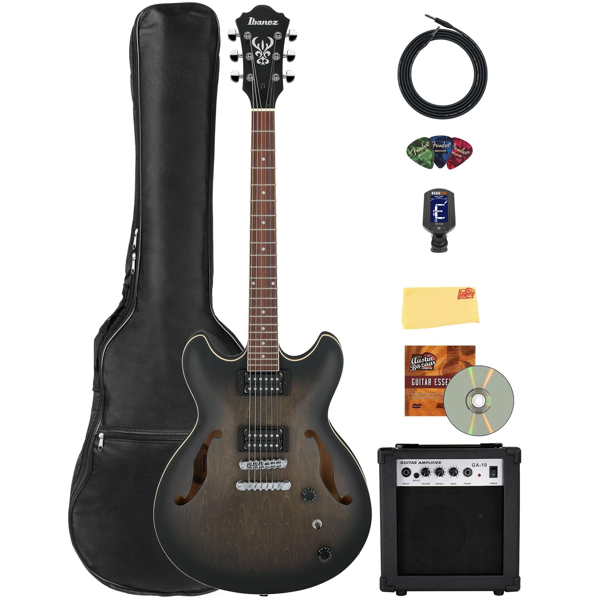 Amazon.com: Ibanez AS53 AS Artcore Hollow Body Electric Guitar