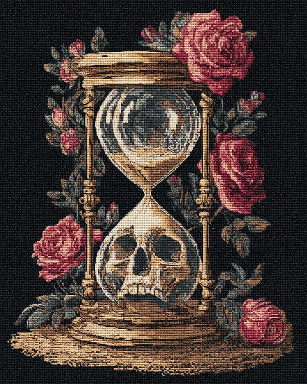 AMBATTERY Rug Making Kit Fantasy Skull DIY Latch Hook Rug Kit Carpet Making Set Cross Stitch Embroidery Kits Needlework Crafts for Home Decor 21x29in