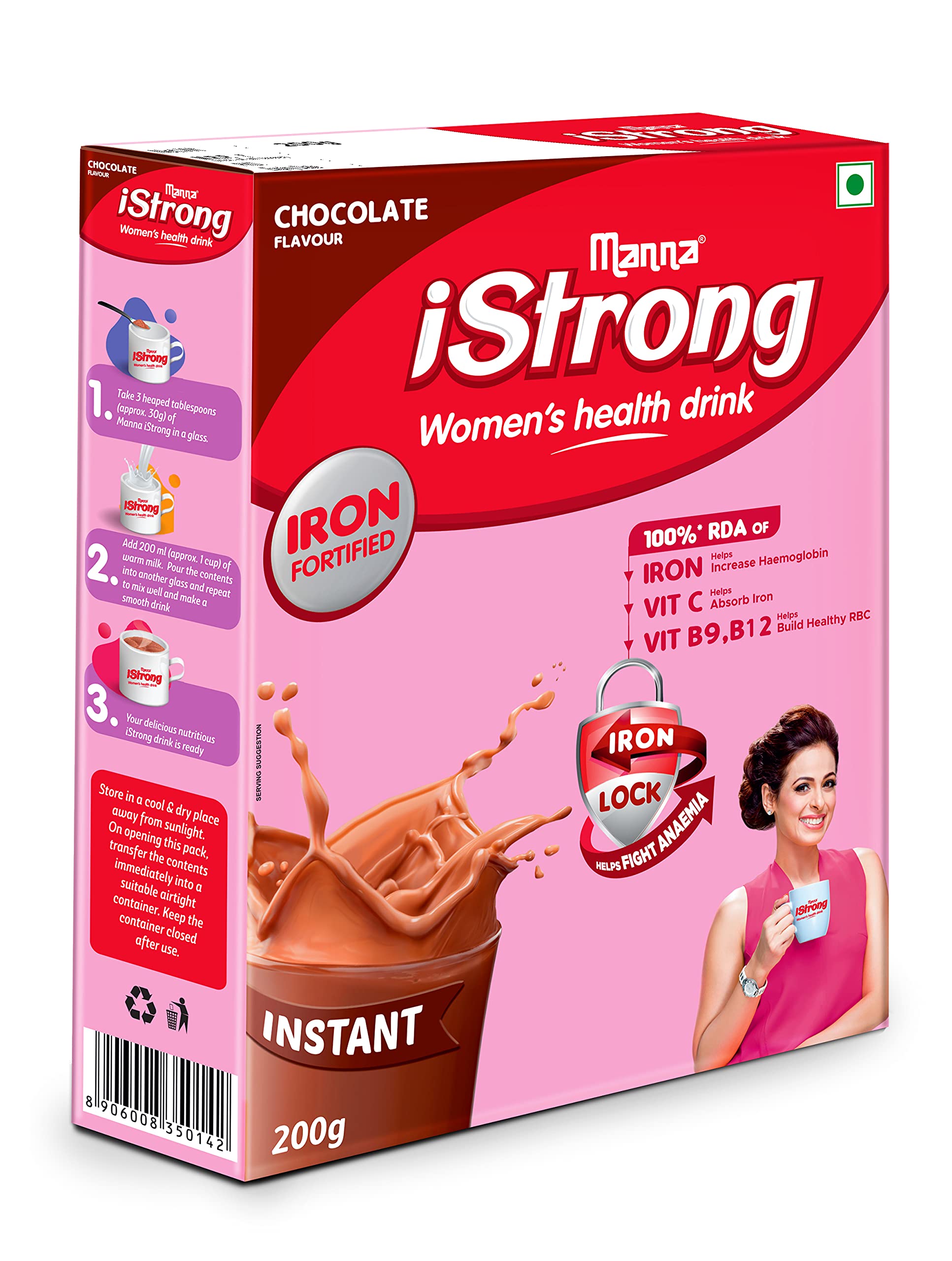 Manna i Strong 200g Iron Fortified Women’s Health Drink Mix (Chocolate