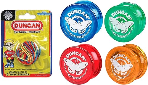 Duncan Butterfly lot - Cuatro nuevos yoyós - ¡Cuerdas GRATIS! (Los colores varían)