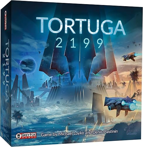 Grey Fox Games Tortuga 2199 - Juego de mesa, 60-90 minutos, 2-4 jugadores, ¿tienes lo que se necesita para convertirte en el rey de los piratas?