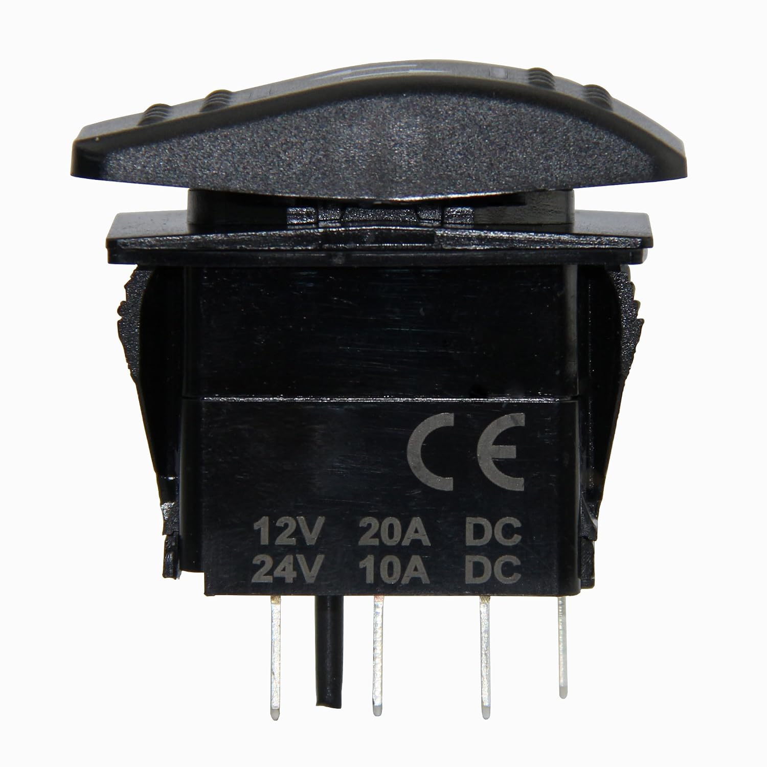 4 Pin Marine Grade ON-Off-ON/Open-Close/in-Out Momentary Rocker Switch with Blue LED Light and Etched Arrow Symbols DC 12V/20A, 24V/10A from U.S. SOLID