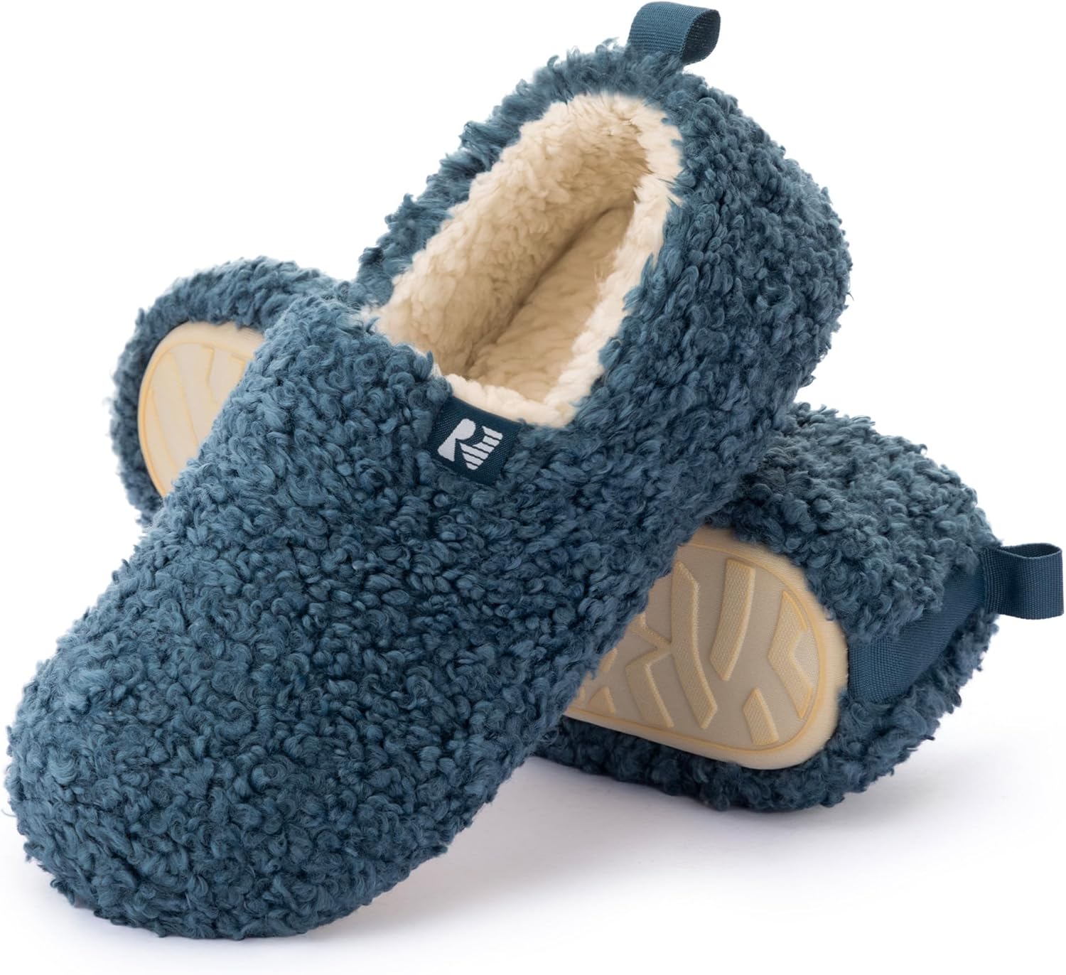 RockDove Women's Faux Shearling Closed Back Slipper with Memory Foam