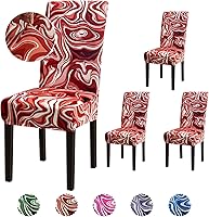 Vista 259 de Juego de 6 fundas elásticas para sillas de comedor, extraíbles y lavables, para sillas de comedor, hotel, ceremonia