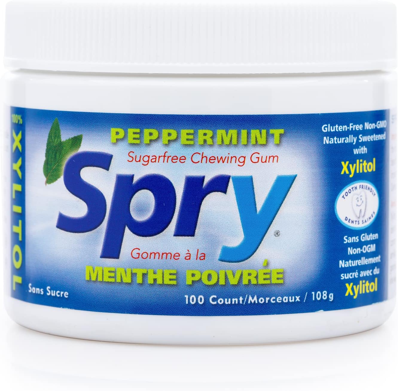 Spry Fresh Natural Xylitol Chewing Gum Dental Defense System Aspartame