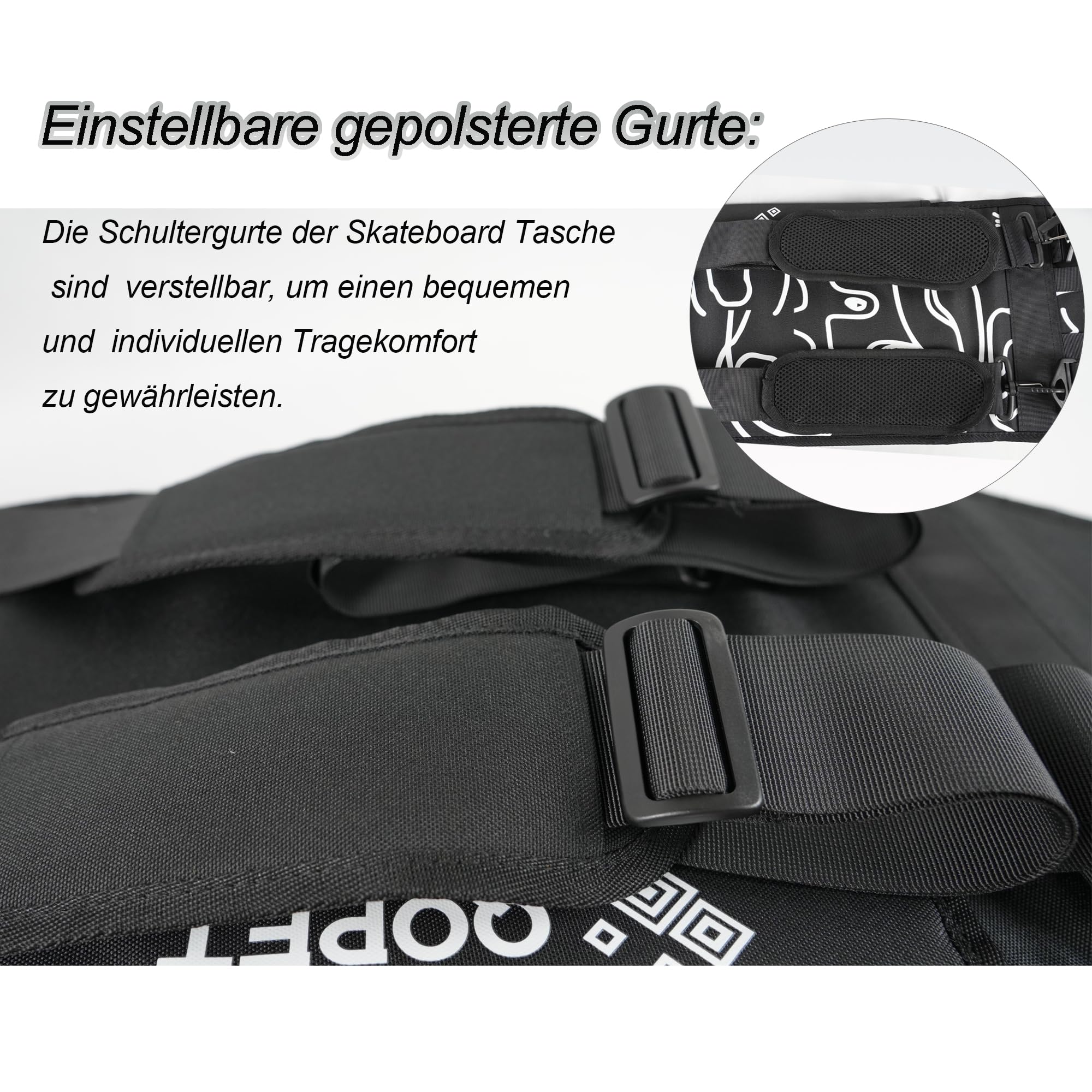 TOYANDONA Skateboard Tasche - Verstellbarer Schultergurt Für Outdoor