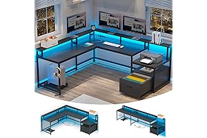 Large Angular Workstation: Sedeta Gaming Desk