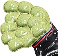 Vista 61 de FINGER TEN Premium Synthetic Leather Stylish Iron & Wedge Golf Head Covers Value 12 Piece Set, Embroidered Labels & Fits Most Clubs Gift Set, Travel