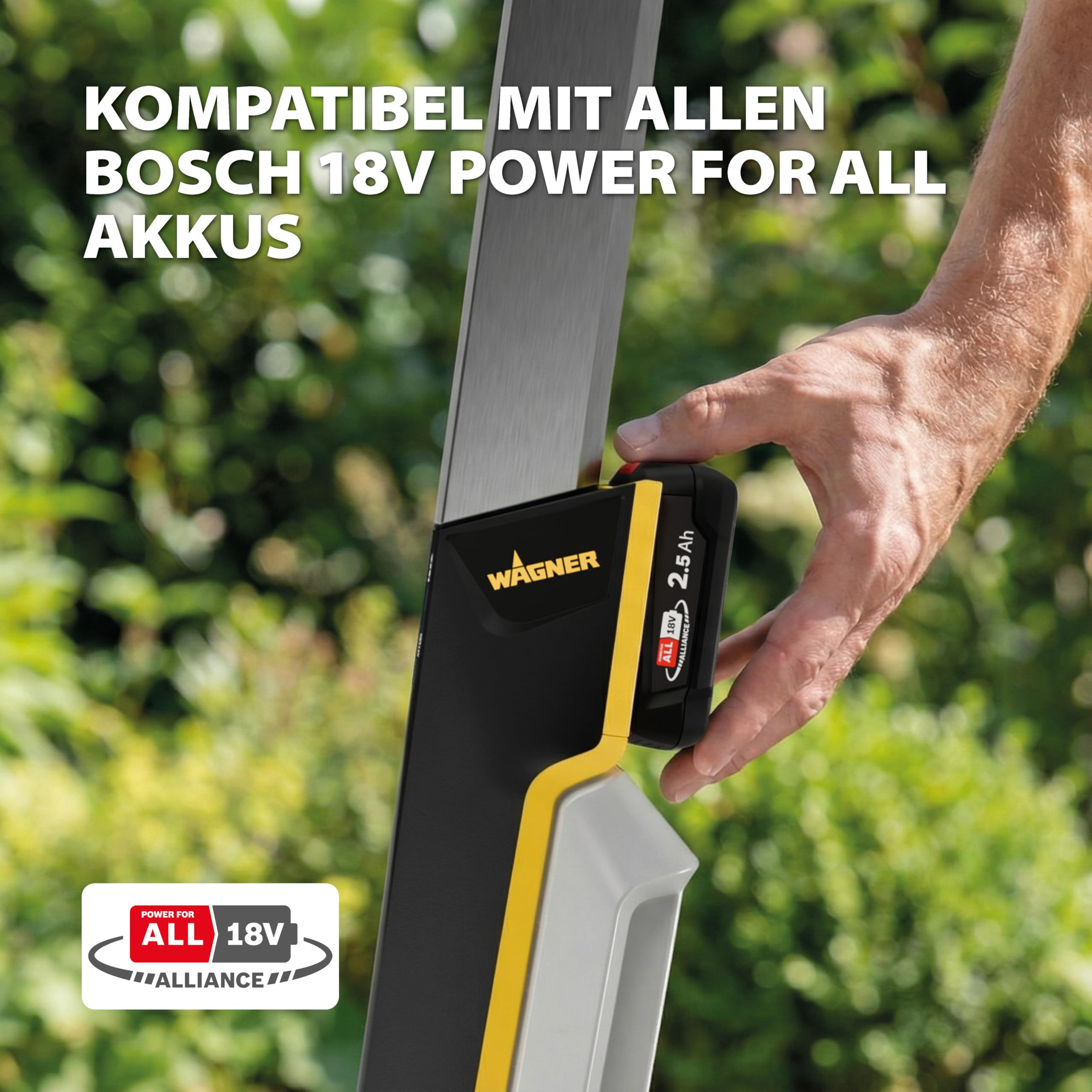 WAGNER Multifunktions-Terrassenreiniger Levaro Powerbrush 18V (Akku und Ladegerät sind nicht im Lieferumfang enthalten) - für die unkomplizierte Unterhaltsreinigung von Außenbereichen