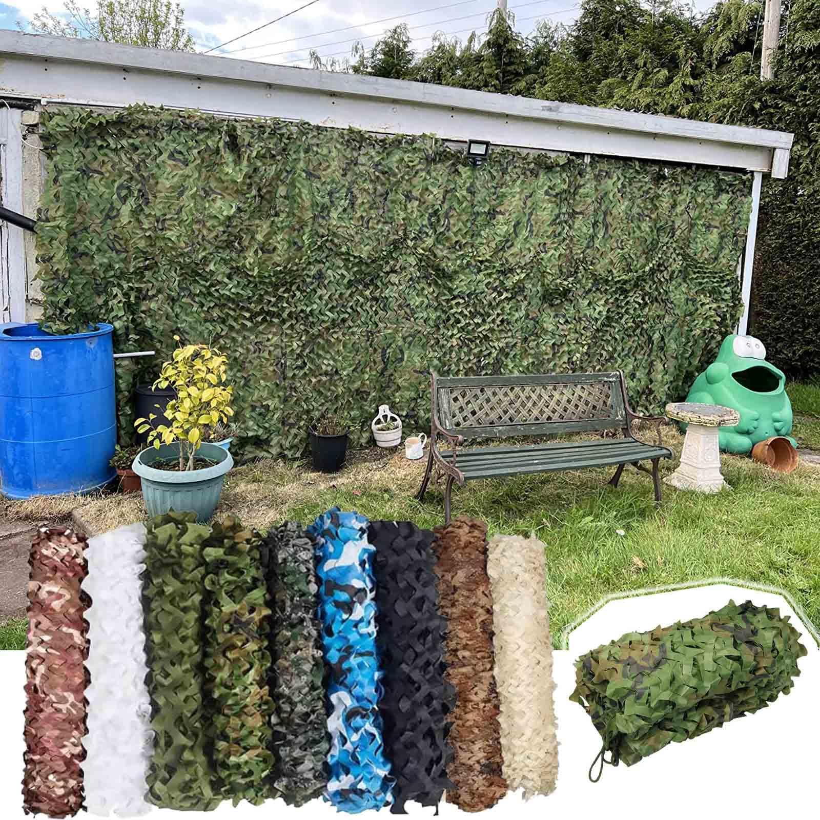 uflage Siatka do polowań i zastosowań wojskowych, wzmocniona siatka 7 x 12 m (23 x 39,4 ft) zacieniająca las, dekoracje kempingowe i imprezowe, pokrowce samochodowe, sprzęt dżungli.