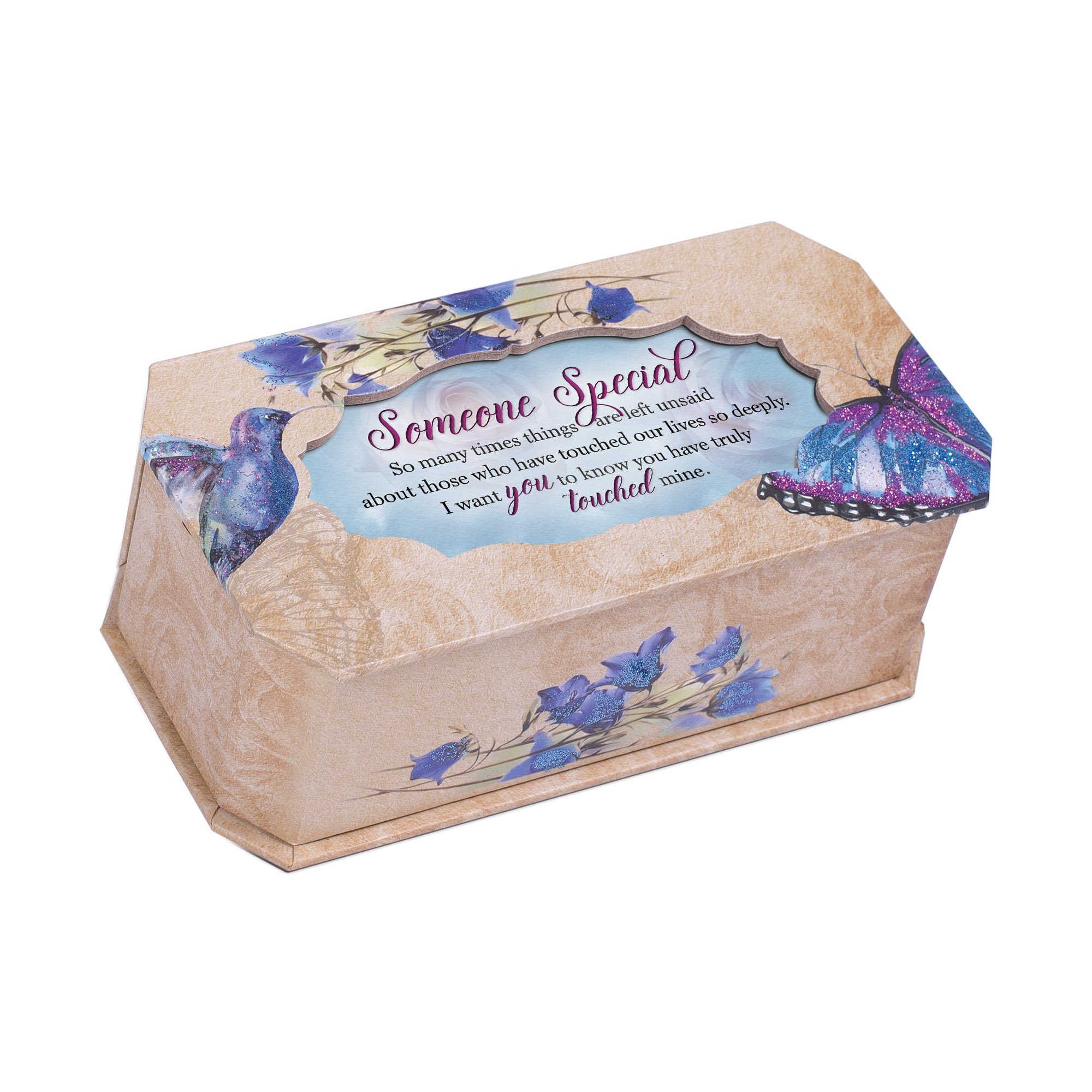 Cottage GardenSomeone Special Truly Butterfly and Bird Glitter Musical Box Plays Tune Wonderful World