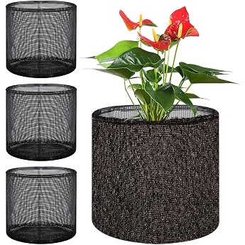 Pond Plant Baskets 4 Floating Plant Baskets for Water Plants Breathable Plant Bags for Balcony Water Garden Hydroponics Planters Koi Pond