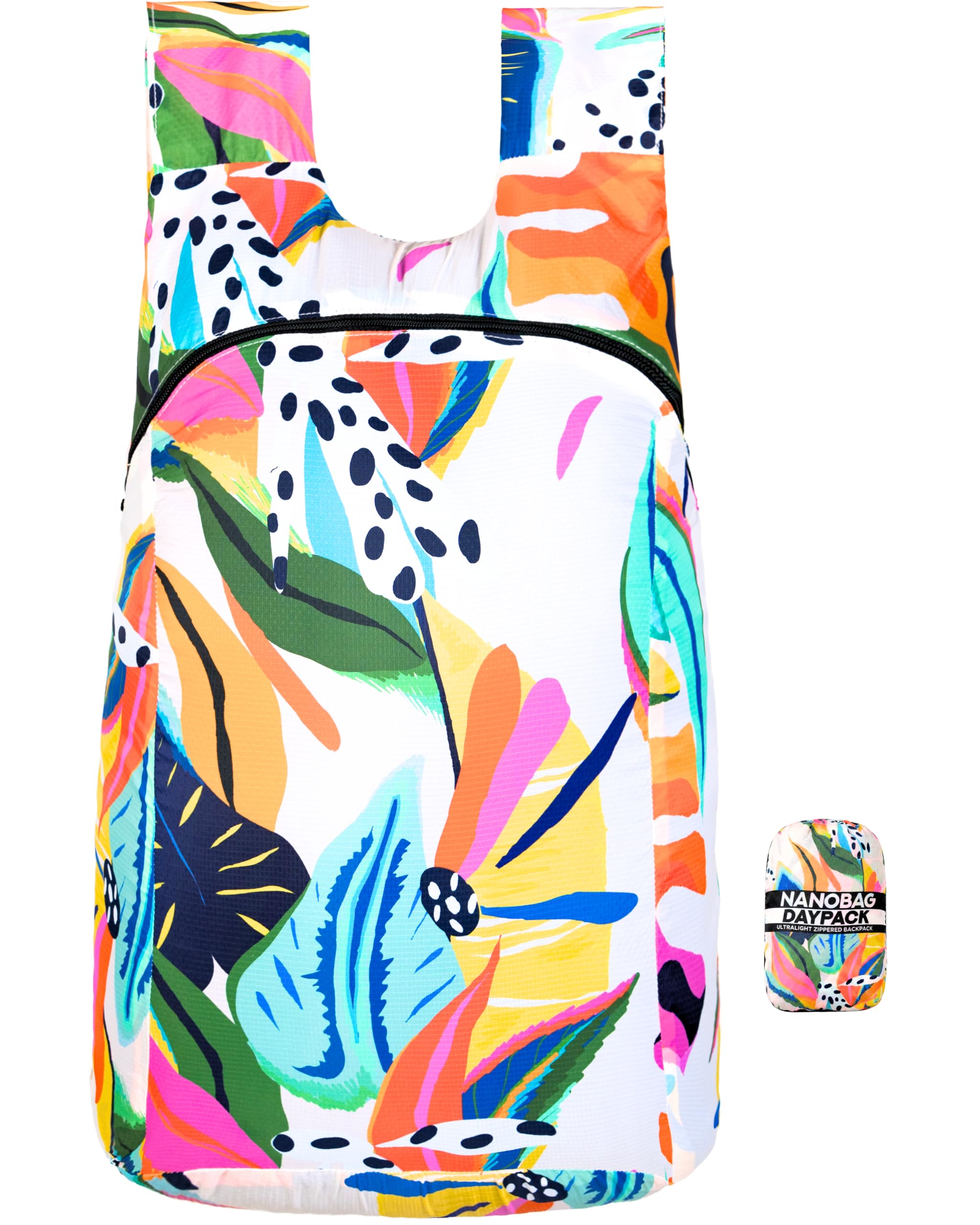 Nanobag Ultralight Foldable Backpack for Traveling and Compact Mini Hiking Pack for Men & Women, Reusable Collapsible