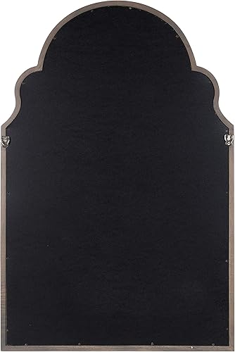 Miniatura 7 de Kate and Laurel Hogan Farmhouse - Espejo de pared arqueado, 24 x 36 pulgadas, gris, espejo marroquí rústico para pared