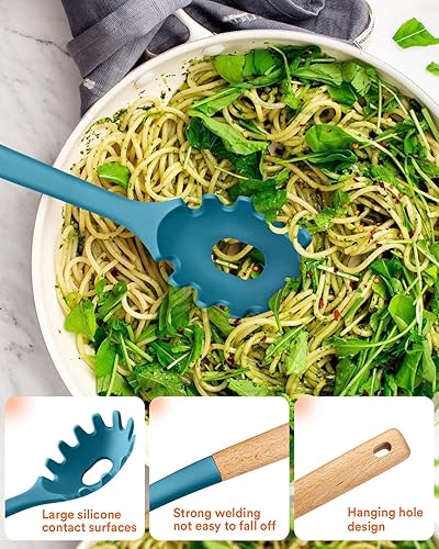 Miniatura 4 de Juego de utensilios de cocina, 13 utensilios de cocina de silicona, resistentes al calor, juego de espátulas para utensilios de cocina