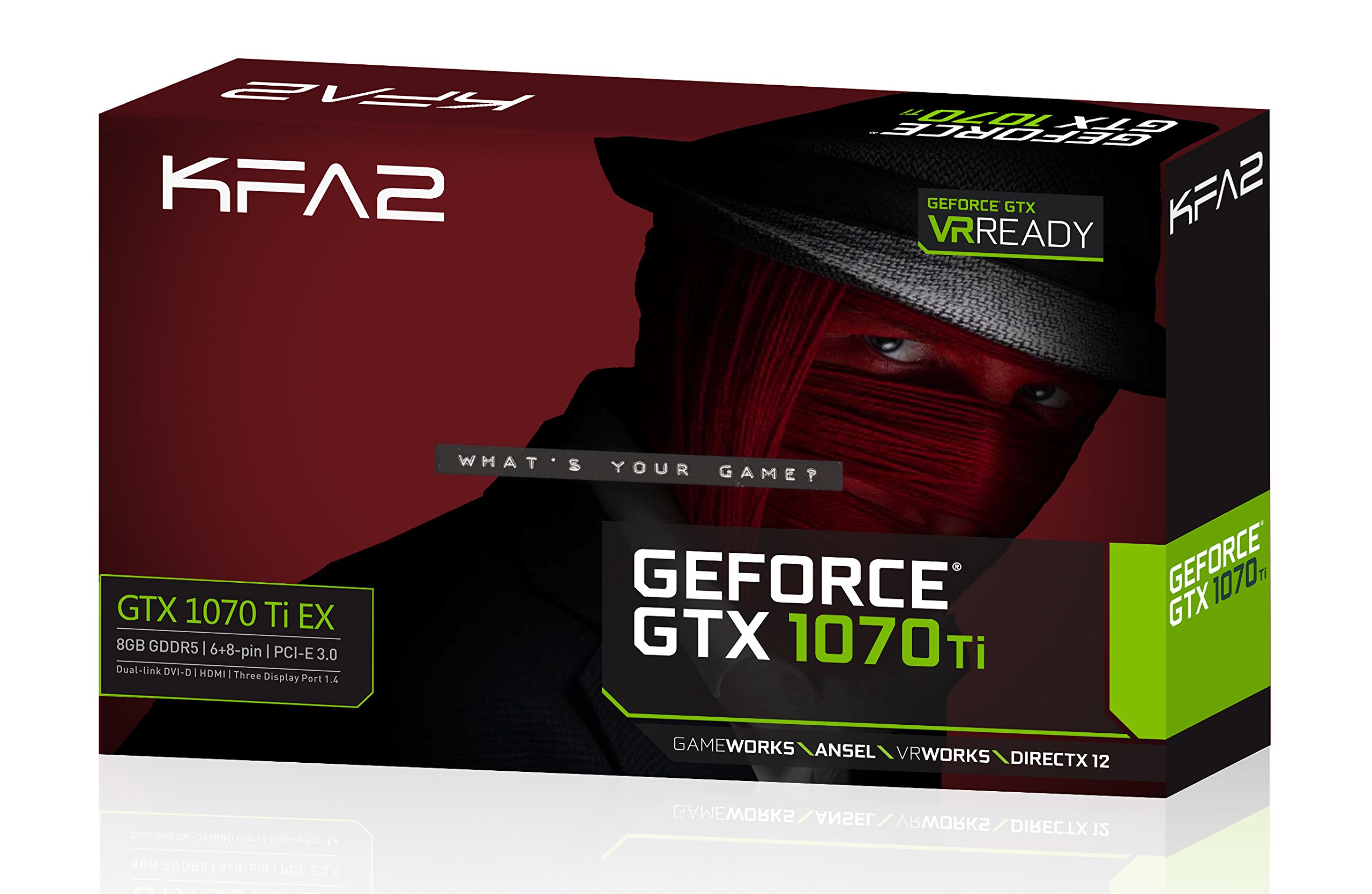 KFA2 GeForce GTX 1070 Ti EX PCI-E karta graficzna, 8 GB GDDR5, czarna