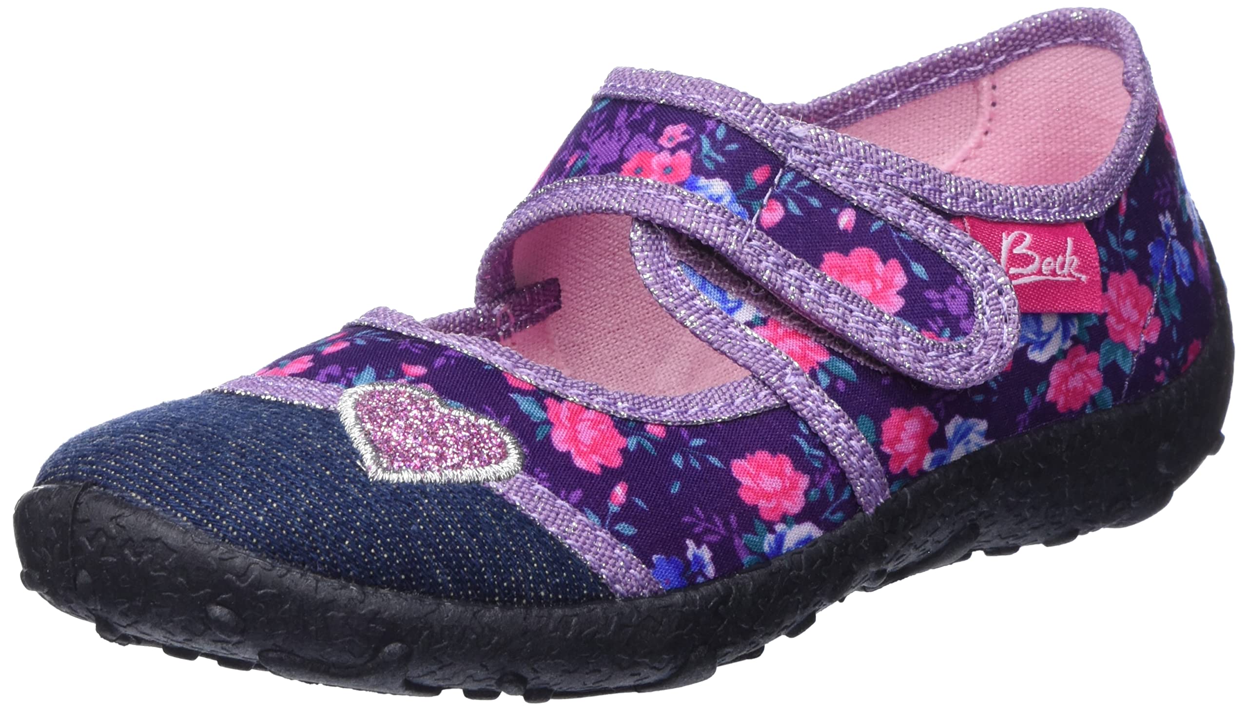 Beck Women's Pretty Slippers, Purple, 8 UK Child