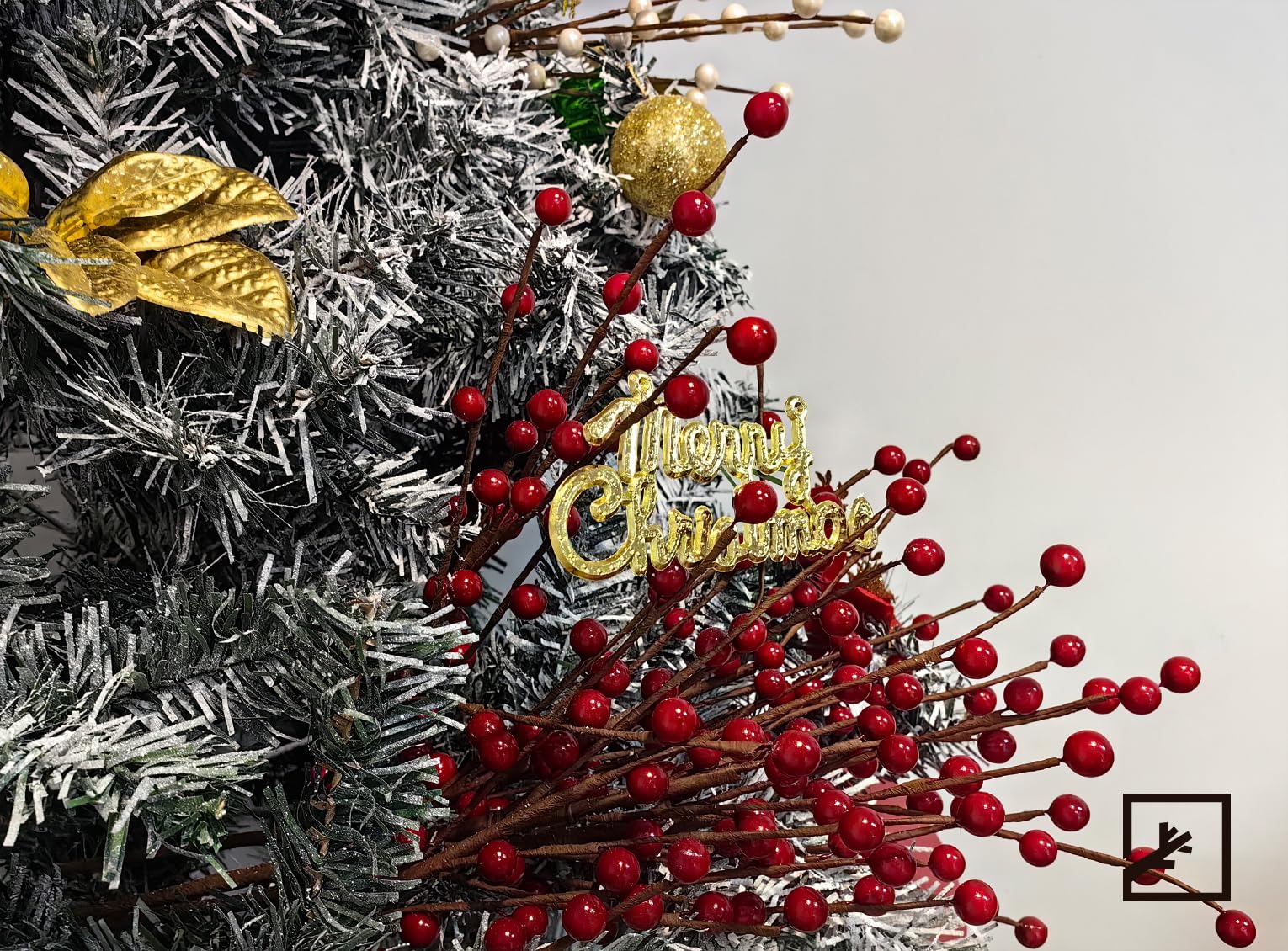 ZIFTY Künstliche Stechpalmenbeerenstiele, 41,9 cm, Stechpalmenbeere, dekorative Drahtzweige, Sprays für Weihnachtsbaumschmuck, Blumenarrangements, Hochzeit, Urlaub, Heimdekoration, Rot, 15 Stück