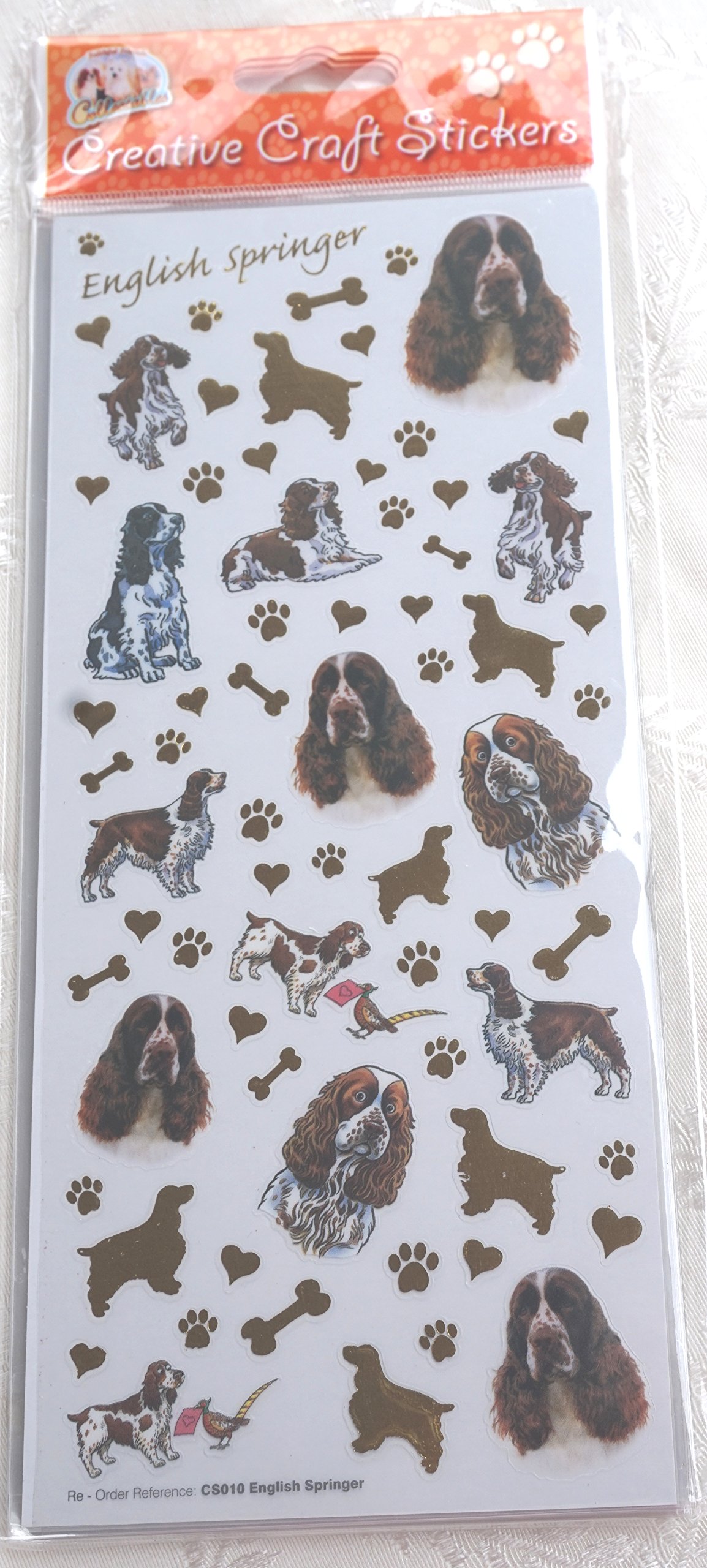 Dog Breed Craft Stickers - English Springer Spaniel - for Scrapbooking, Card Craft ETC