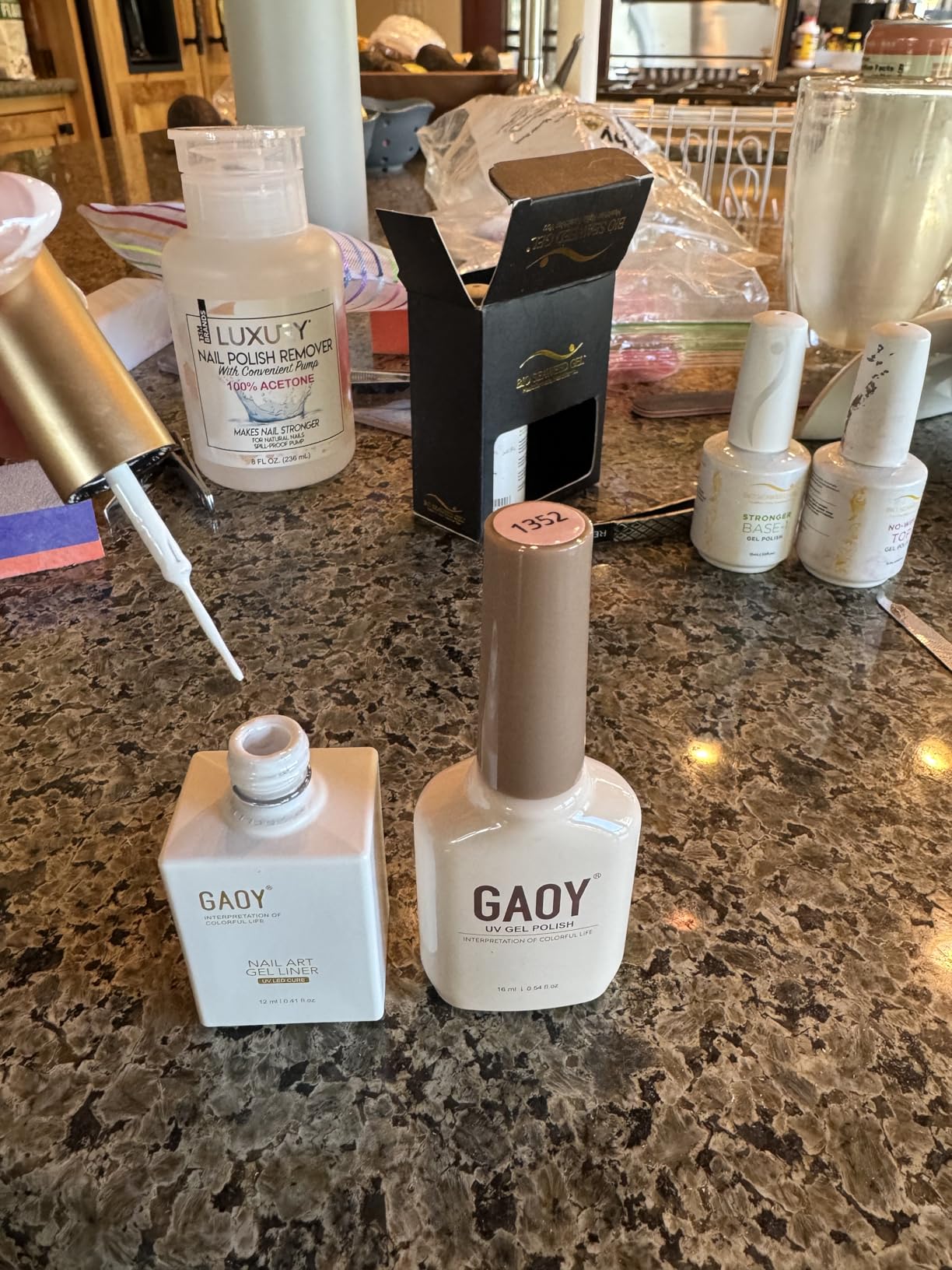 GAOY White Swirl Gel Nail Polish Art Liner, 12ml Classic Color Nail Paint Design with Thin Brush, UV Light Cure for DIY French Manicure at Home
