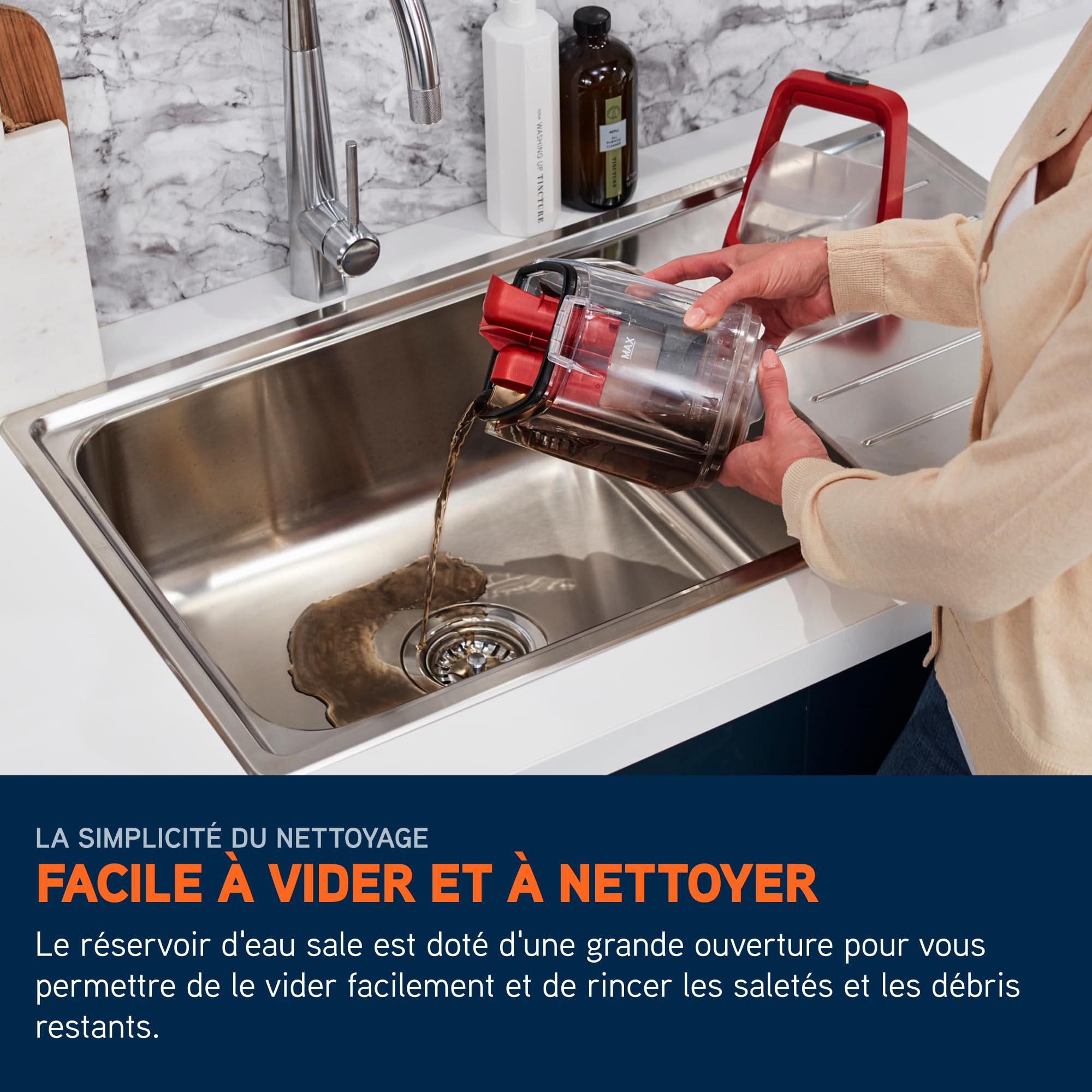 Vax SpotWash Spot Nettoyeur, détachant pour shampouineuse tapis et tissus d'ameublement, séchage rapide et nettoyage en profondeur quotidien pour les escaliers, canapés, voitures et sols durs