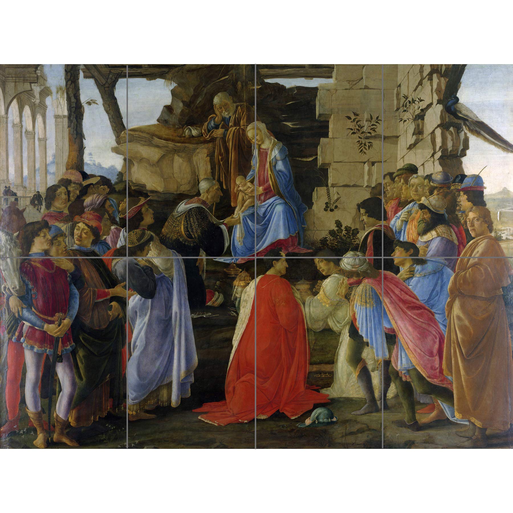 Artery8 Sandro Botticelli Adorazione Dei Magi XL Giant Panel Poster (8 Sections)