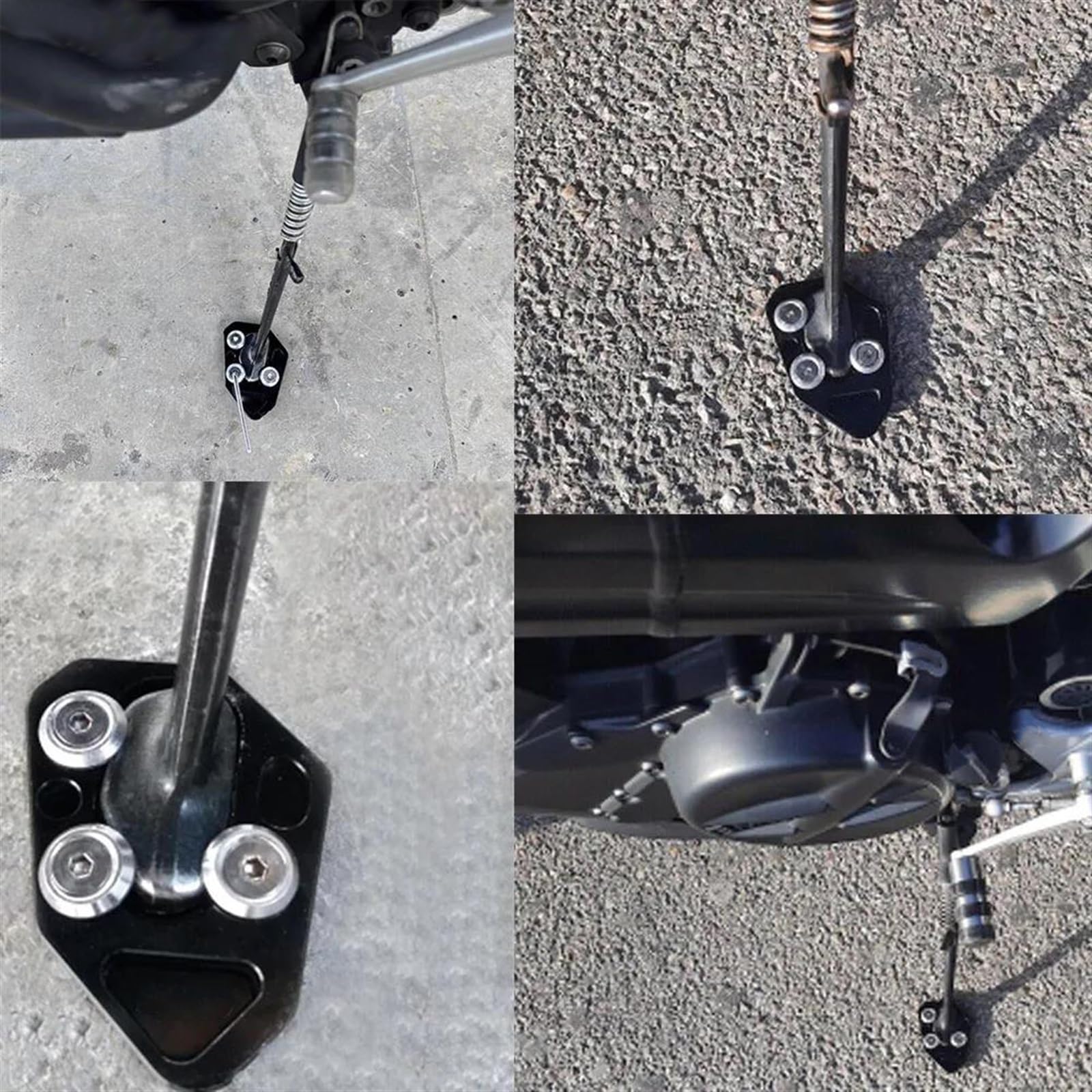 Motorrad Seitenständer Platte BMW F800 - CNC Aluminium Blue