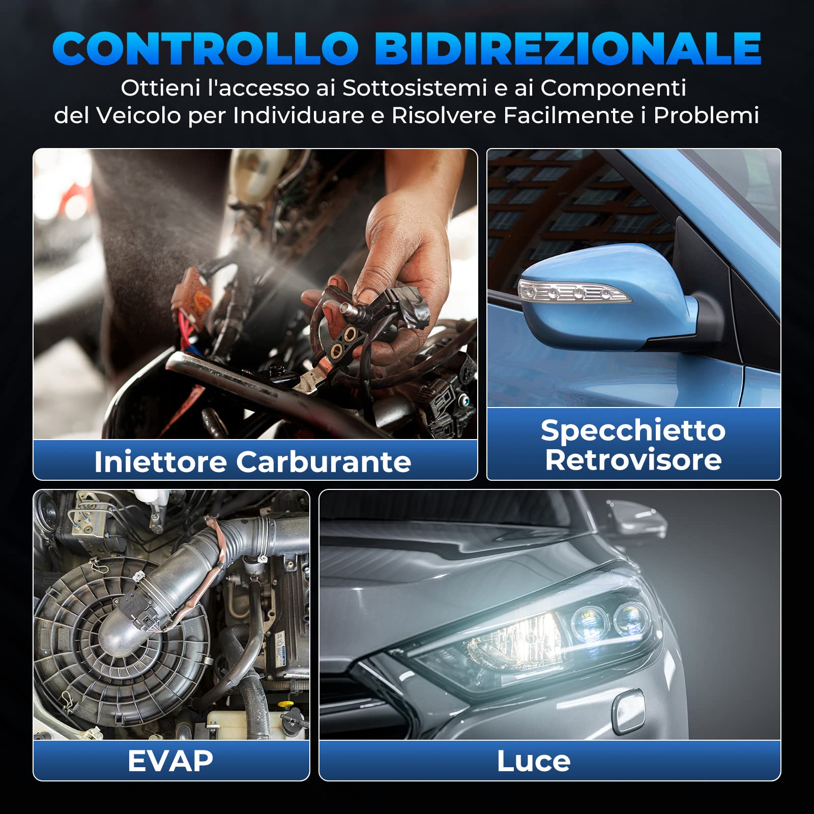 TOPDON ArtiDiag Pro V2.0 OBD2 Auto Diagnostica, Diagnosi Auto Professionale in Italiano, controllo bidirezionale, codifica ECU e OE-Level sistemi completi di diagnosi per 100 + marche, 35+ Servizio