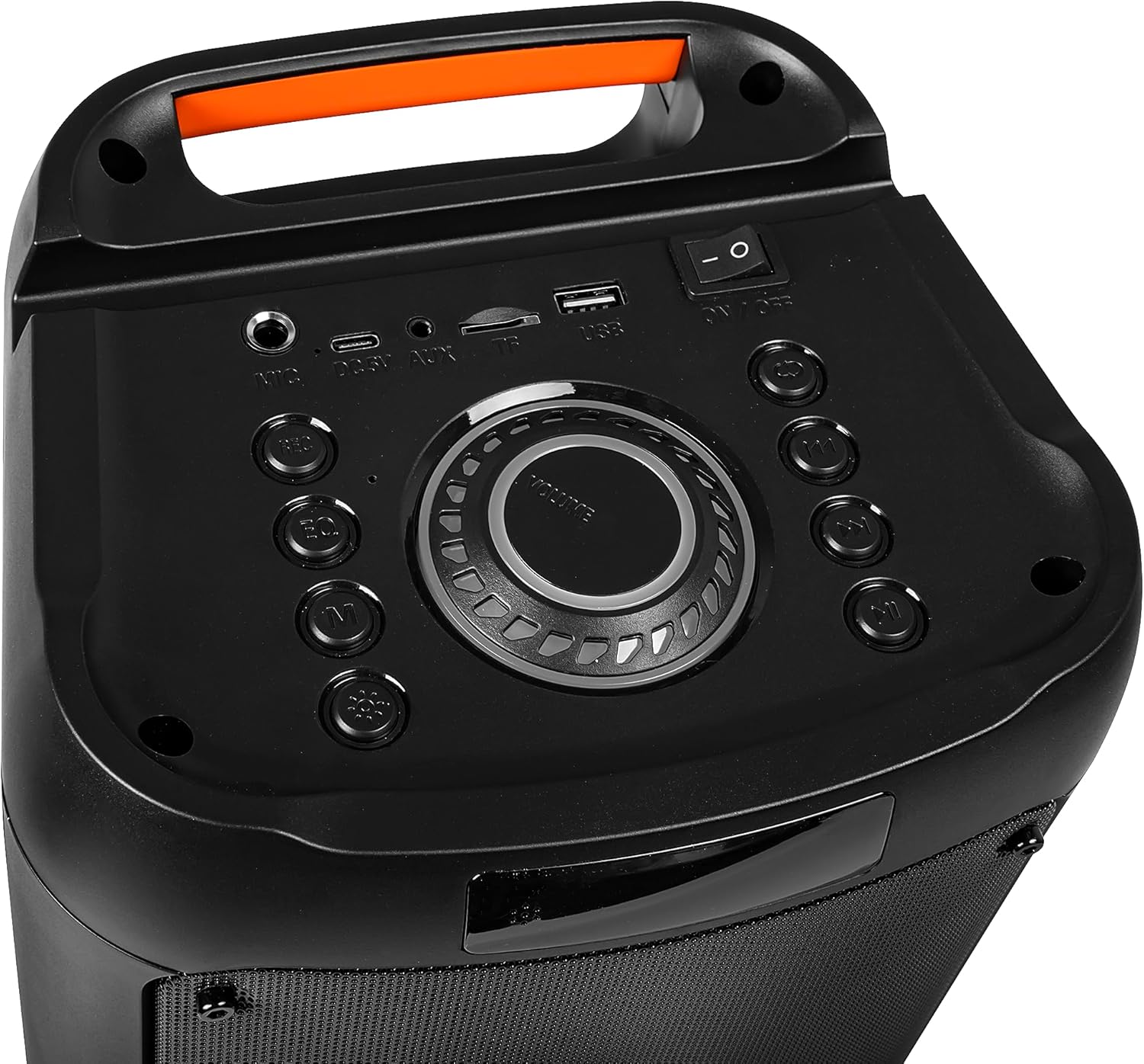 Back view of Blow Portable Bluetooth Speaker 30-391 with handle