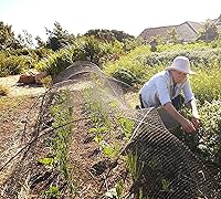 Vista 4 de CandyHome Red para pájaros para jardín, barrera reutilizable de 13 x 33 pies para plantas, red de malla para plantas que protege árboles frutales