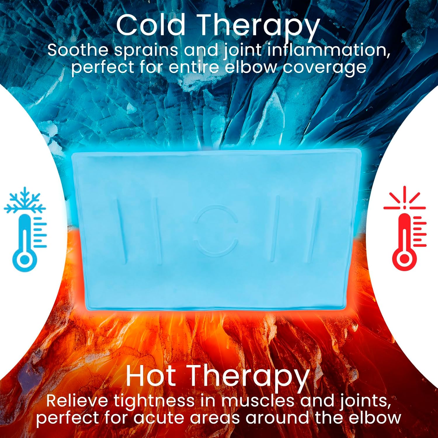 Arctic Flex Elbow Ice Pack Wrap for Tendonitis & Tennis Elbow - Reusable Hot & Cold Brace Sleeve for Women & Men - Gel Ice Pack for Golfer's Elbow, Bursitis, Swelling & Post-Surgery Recovery