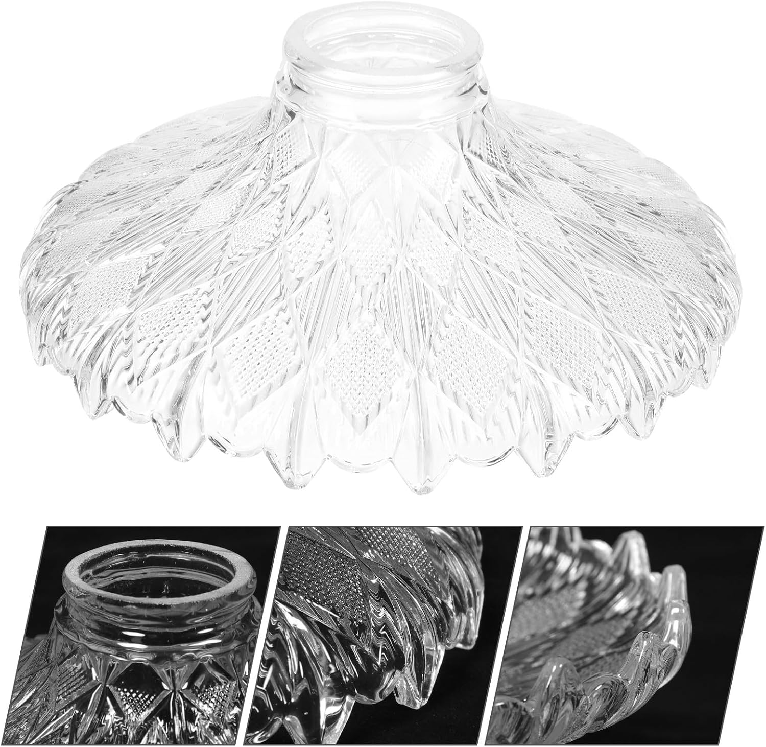 Glass Lampshade Floor Lamp Replacement Cover Sturdy Design Eye Protection From Bright Light Suitable for Bedroom Living Dining Kitchen Office Hotel Use