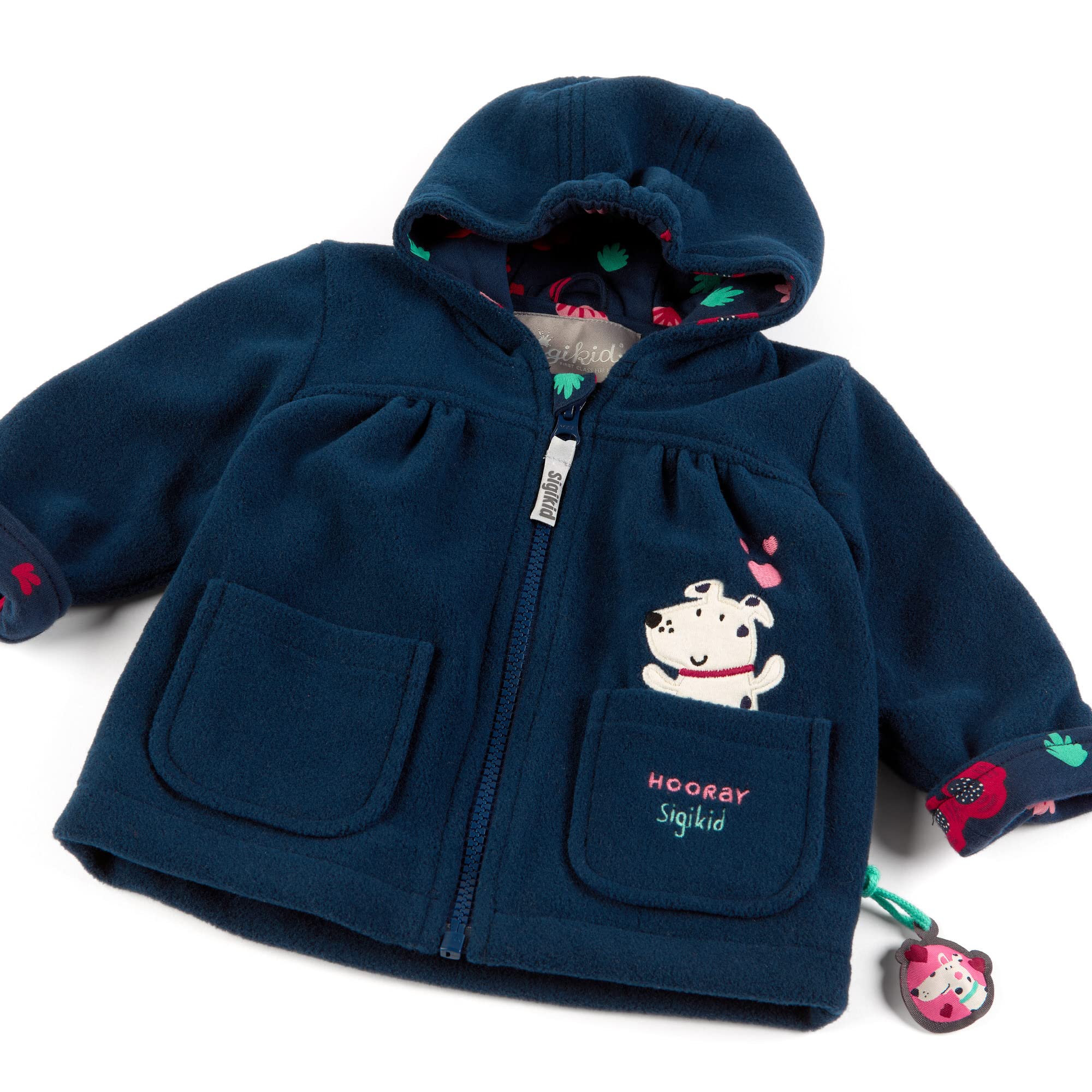 Sigikid Baby - Mädchen Baby - Mädchen Fleecejacke mit Kapuze Baby Fleecejacke