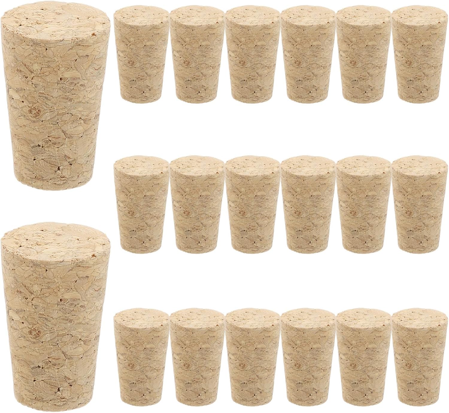 Ipetboom 60pcs Tapered Cork, Wine Bottle Stopper 4.80x4.17x0.98in Airtight