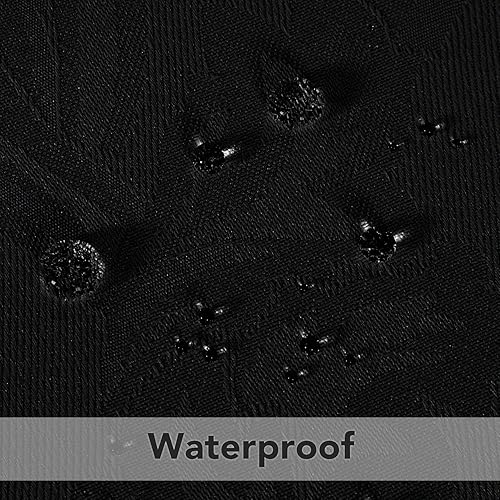 Miniatura 2 de Obstal Mantel redondo de jacquard de 7.35 ozm, mantel de microfibra resistente al agua, mantel decorativo de tela para uso en exteriores e