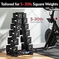 Vista 2 de Dumbbell Rack Stand Only, Compatible with Peloton Weights, Ergonomic Weight Rack for Home Gym Dumbbells with 6-Tier, Space-Saving Home Gym Storage