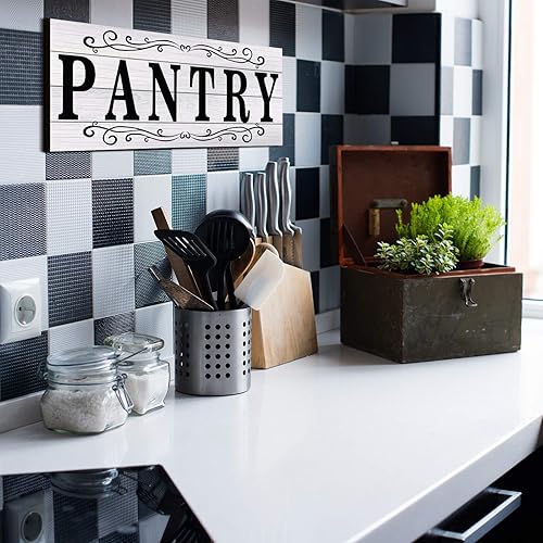 Miniatura 6 de Letrero de pared para despensa, letrero de madera rústico retro para colgar, decoración de madera impresa para decoración del hogar, habitación,