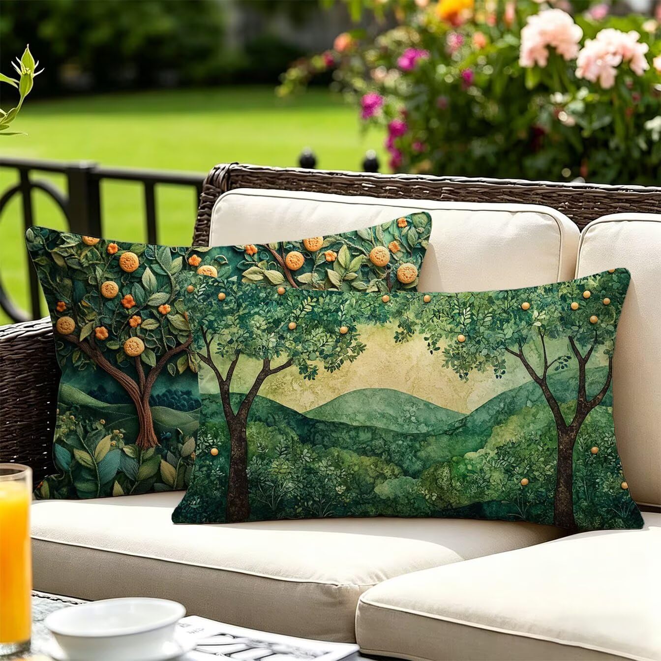 Housse Coussin 50x90 Lot de 2 Velours Coussin Canape Vert v-564
