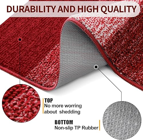 Miniatura 3 de Kitinjoy Tapete para puerta de interior, 24 x 36 pulgadas, antideslizante, absorbente, atrapador de suciedad, de perfil bajo, lavable, duradero,