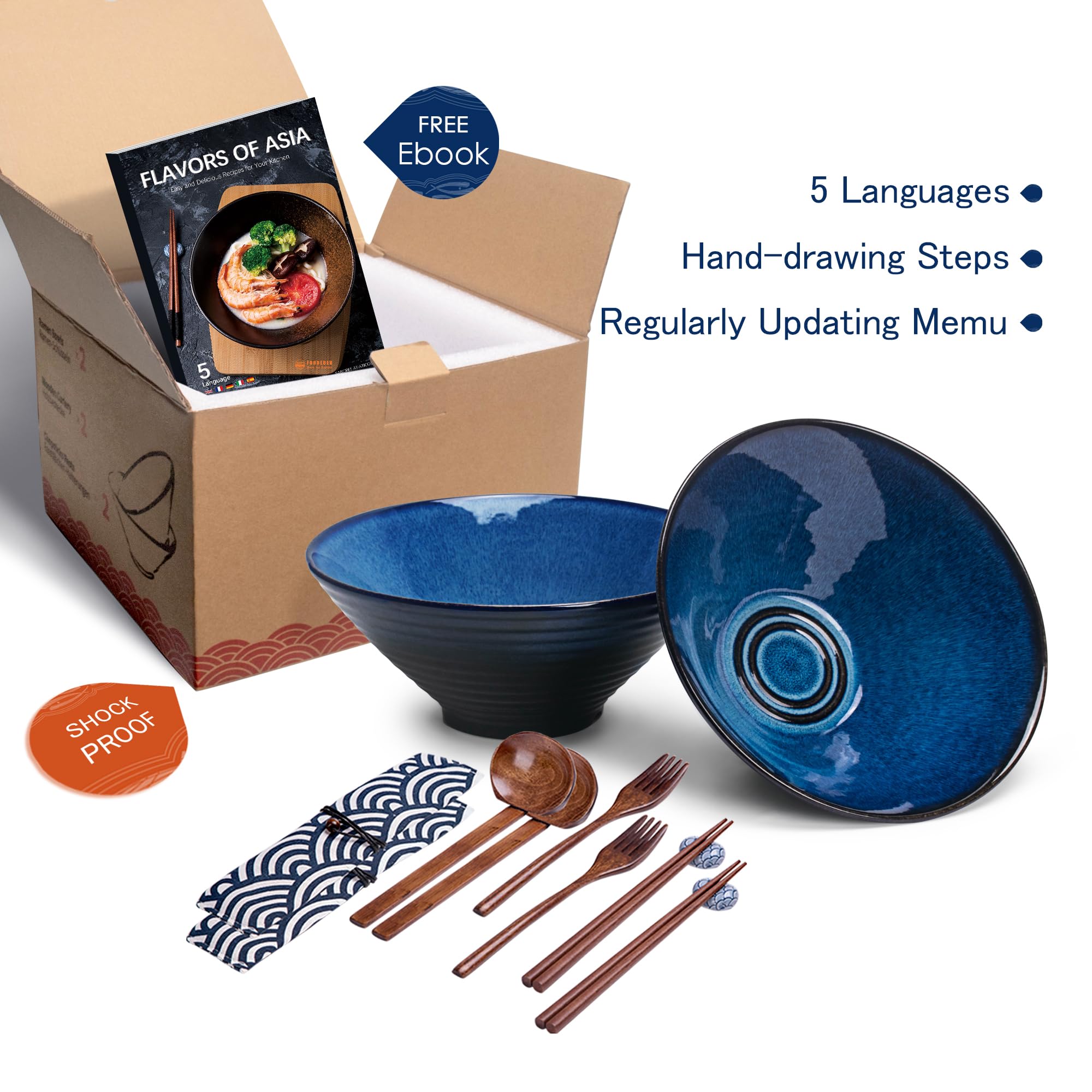 Yosoo Health Gear Bol à Ramen Rapide De 1200 Ml Avec