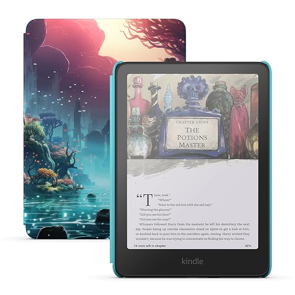 Amazon Kindle Colorsoft Kids 16GB (newest model) – First Kindle for kids in color, with cover - Fantasy River