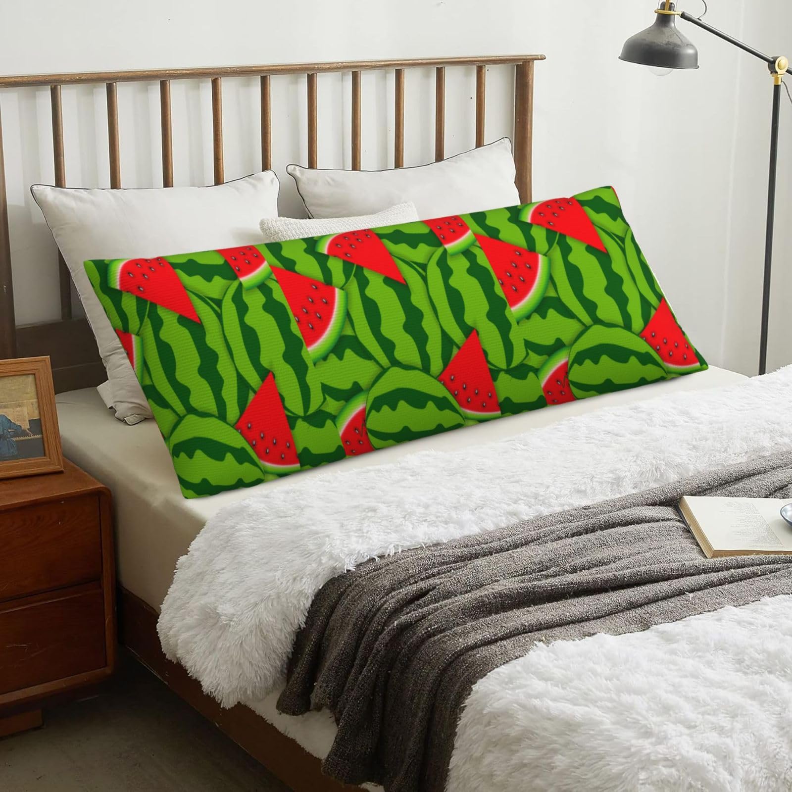 Watermelon, Body Pillow Cover with Zipper,Long Body Pillowcase 20 x 60 in