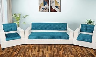AMAZE ATTIRES Velvet Printed Sofa seat Cover for 5 Seater with Heavy Antiskid Backing & Machine Washable Sofa seat Runner Price In India