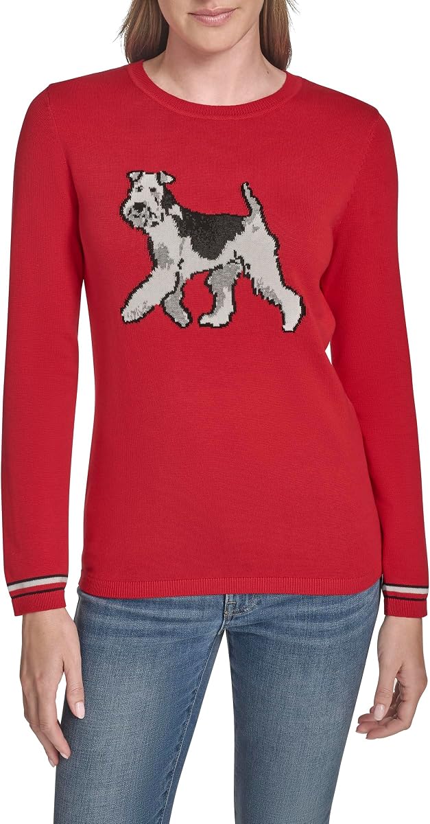 Tommy Hilfiger Suéter de cuello redondo para mujer
