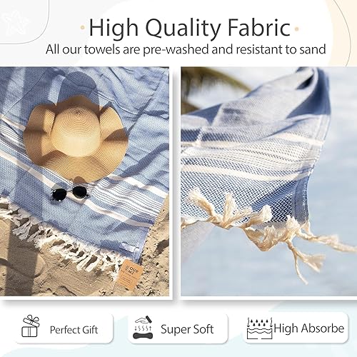 Miniatura 4 de Toalla de playa turca de lujo de algodón turco de alta calidad, sin arena, de secado rápido, toallas de playa ligeras, multiusos, para pareo,